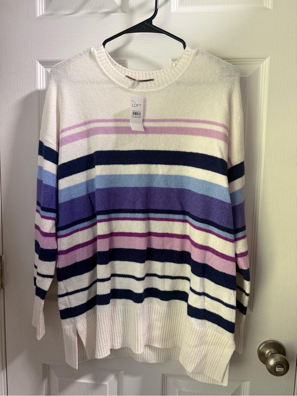 The Loft Sweater, Stripes, Size L - Picture 1 of 2